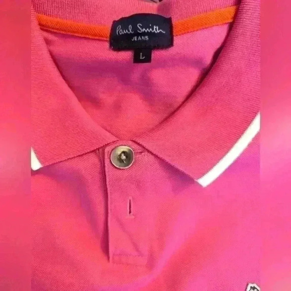 PS by Paul Smith Preppy Pink Men's Polo - size Large+ 1.5 ml travel cologne - Picture 3 of 5